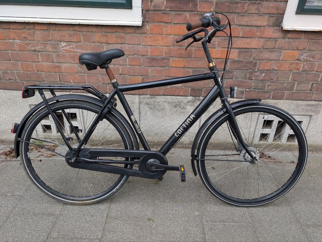 Cortina U1 Herenfiets - [7 Versnellingen, Mat Zwart, ZGAN], Gebruikt, Versnellingen, 49 tot 53 cm, Trommelrem