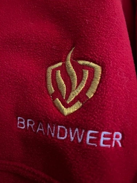 Brandweer overhead fleece trui XL, Verzenden, Zo goed als nieuw, Maat 56/58 (XL), Rood