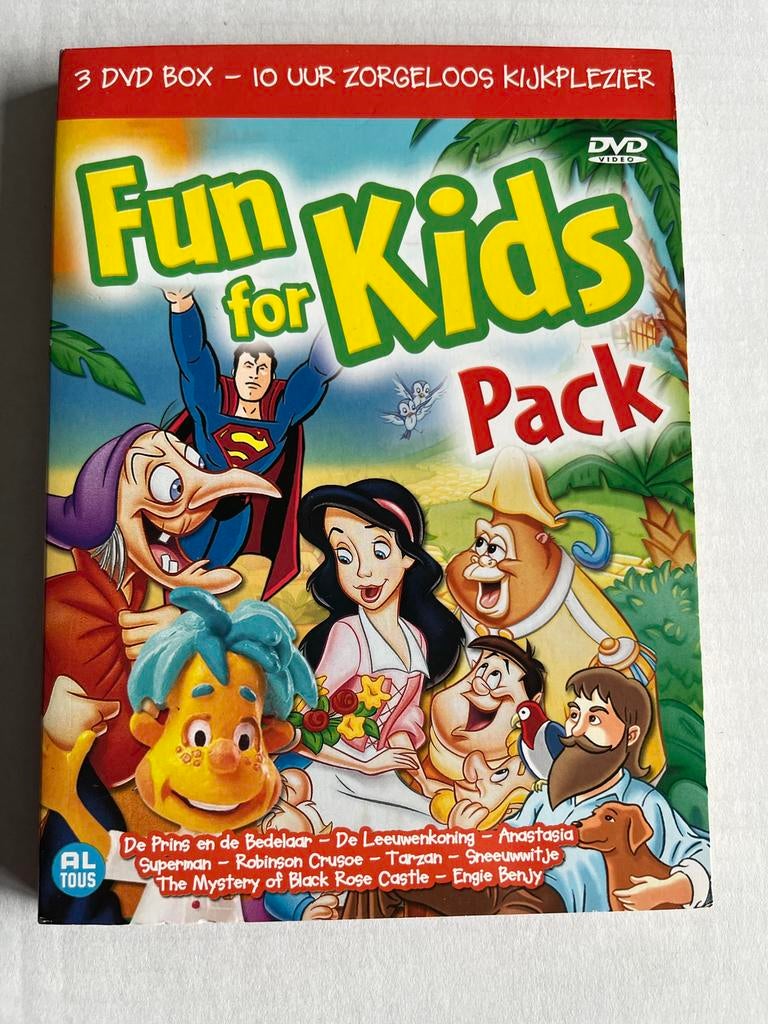 Fun for Kids Pack - 3 DVD Box - 10 uur kijkplezier, Avontuur, Gebruikt, Alle leeftijden, Boxset