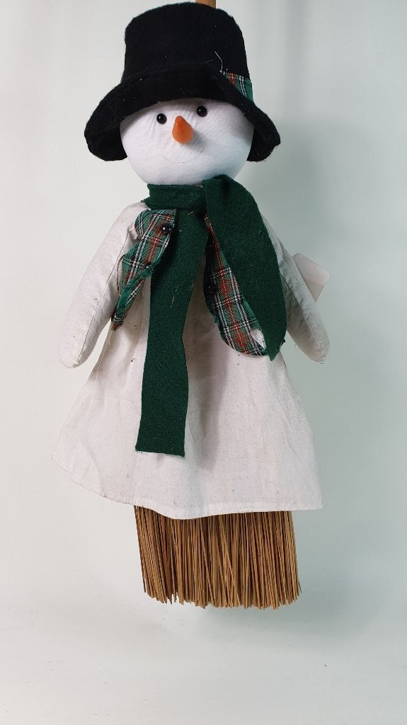 Decoratieve bezem, met sneeuwpop, winter, kerst. S32, Diversen, Tweedehands verkoop, Tweedehands verkoop, Gebruikt, Ophalen of Verzenden