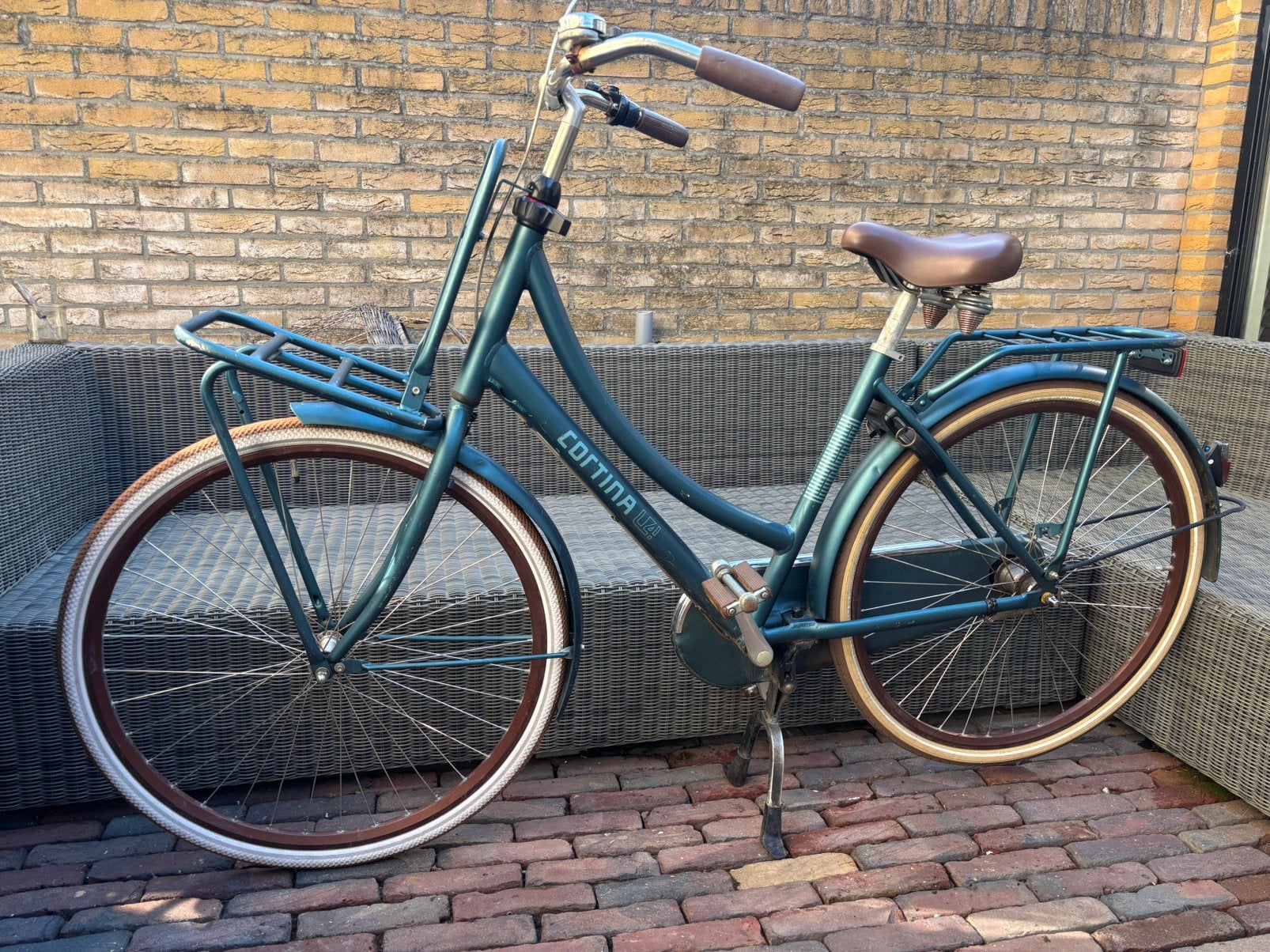 Cortina U4 Transport Fiets 52 cm/28 inch, Terugtraprem, Gebruikt, Cortina U4 transportfiets, Versnellingen