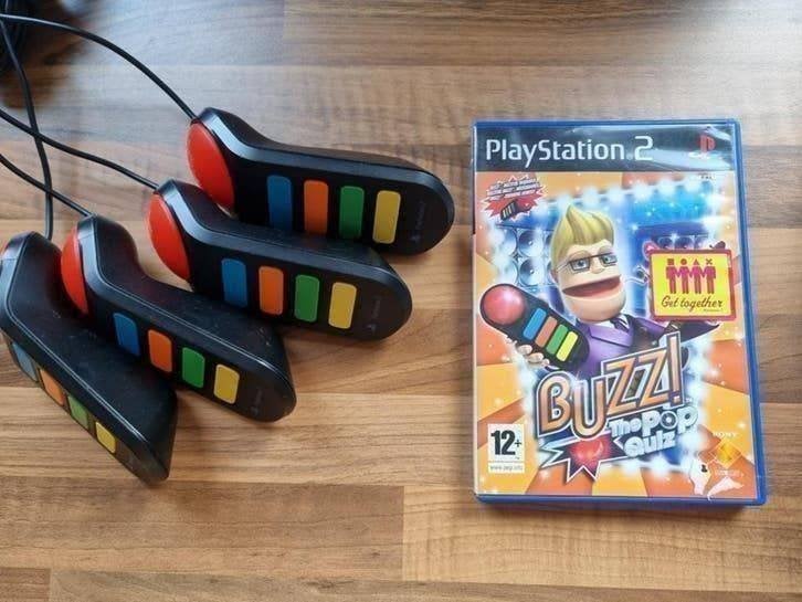 Buzz The pop quiz | Met 4 Buzzers, Spelcomputers en Games, Puzzel en Educatief, Ophalen of Verzenden, Zo goed als nieuw, 3 spelers of meer