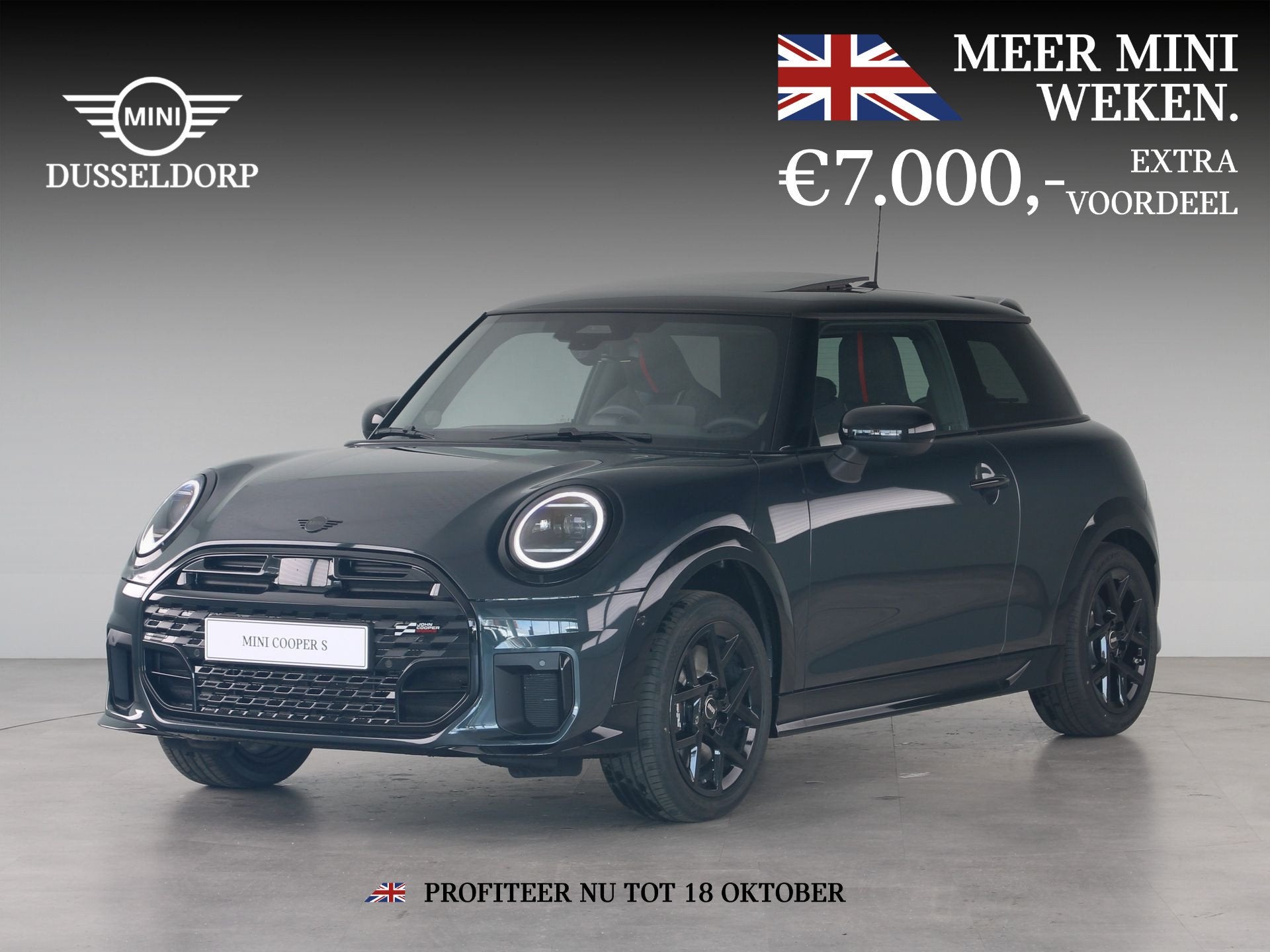 MINI Cooper S John Cooper Works Pakket M PRIVATE LEASE EUR 6, Auto's, 1998 cc, Zwart, 4 cilinders, 4 stoelen