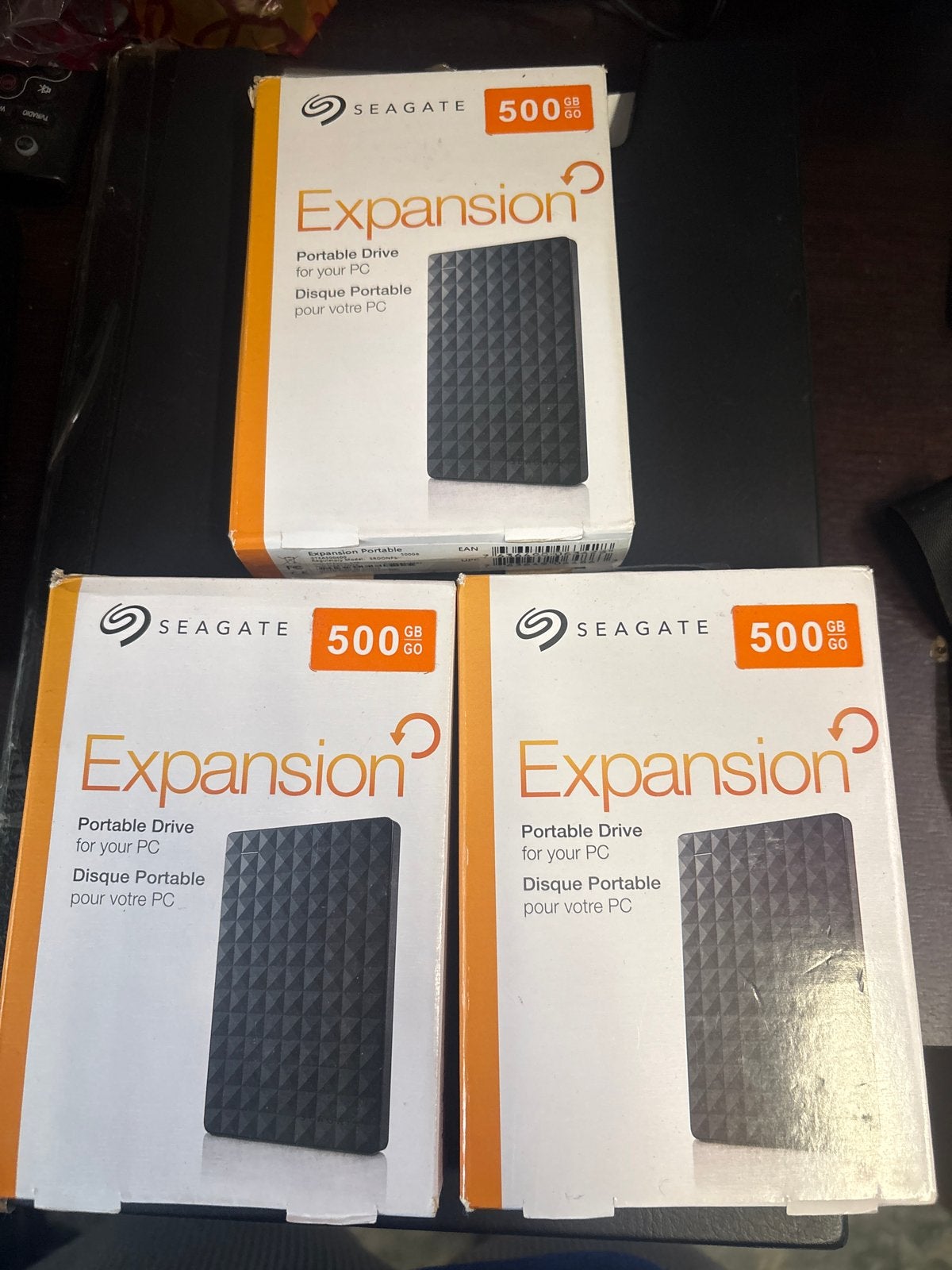 3x Seagate Expansion Portable Drive 500GB USB 3.0, Computers en Software, Harde schijven, D, Server, HDD, Nieuw