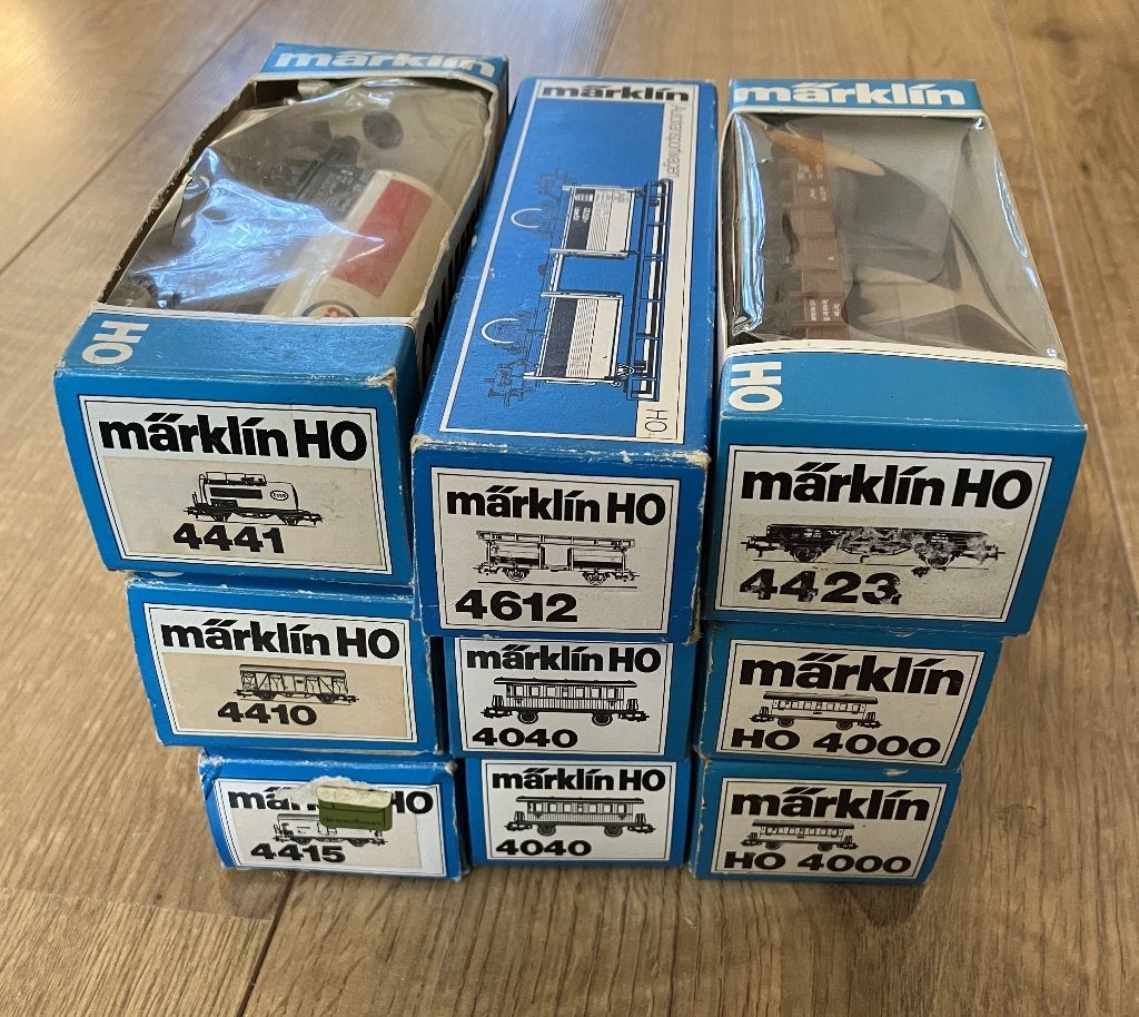 Marklin partij diverse wagons (9 stuks), Wisselstroom, Gebruikt, Wagon, Ophalen of Verzenden