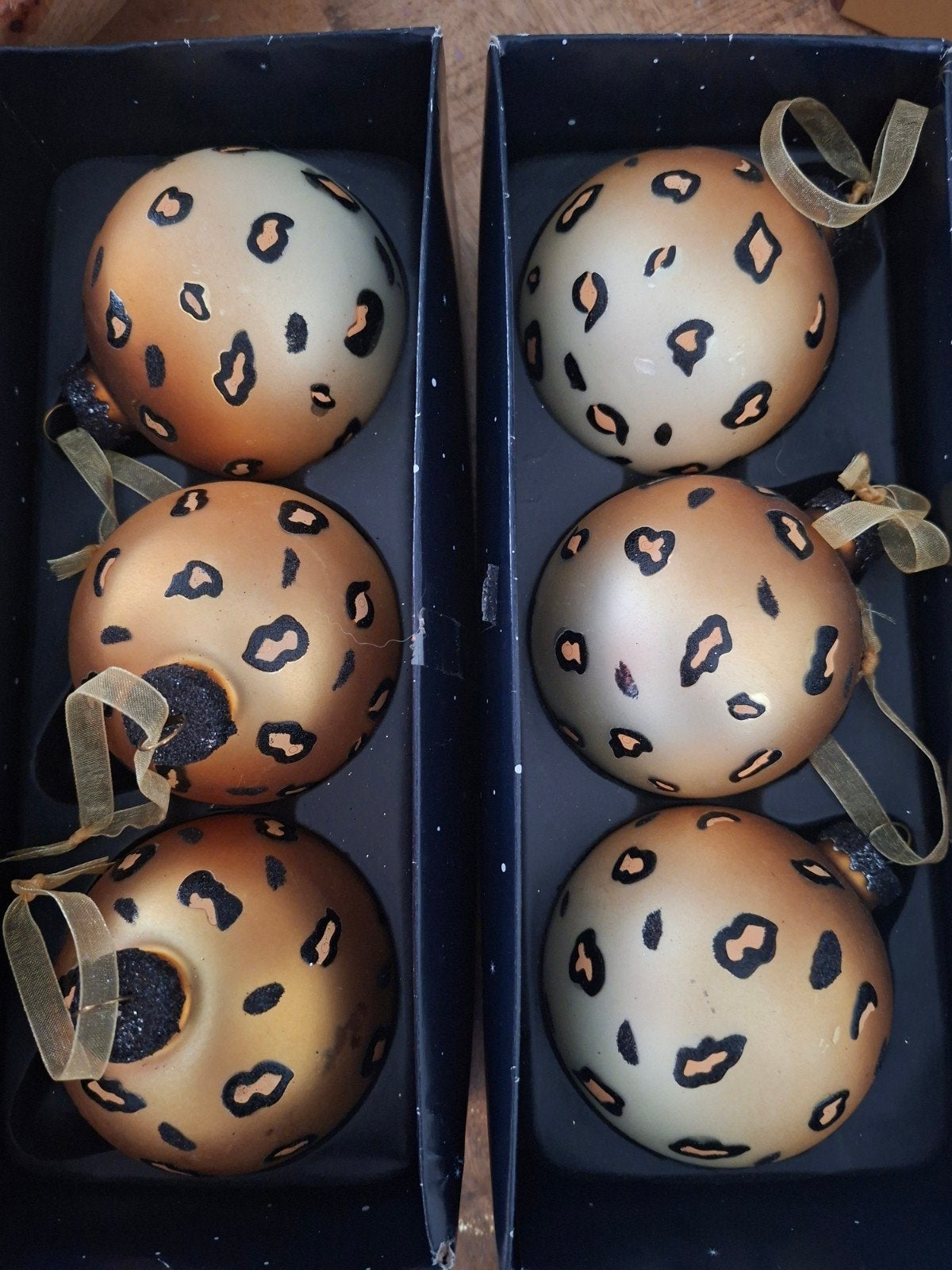 panterprint kerstballen, Ophalen of Verzenden, Zo goed als nieuw