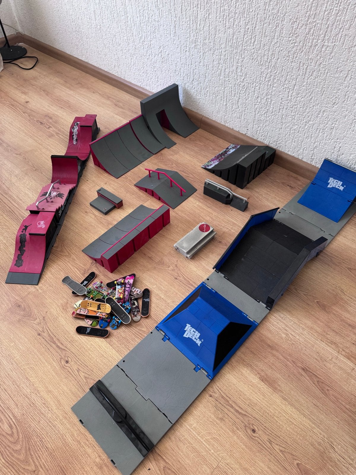 Grote Tech Deck set met ramps, rails en fingerboards, Ophalen of Verzenden, Gebruikt, Jongen of Meisje