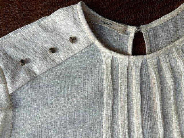 Sessùn prachtig crème crêpe bloesje met wijde mouwen, Sessùn, Beige, Nieuw, Ophalen of Verzenden