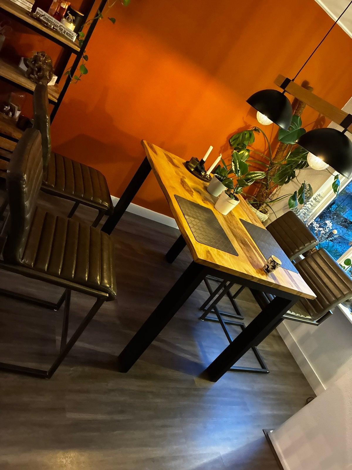 Bar/eettafel, Huis en Inrichting, Ophalen, Gebruikt, Industriele, stoer en landelijk, 4 tot 6 stoelen