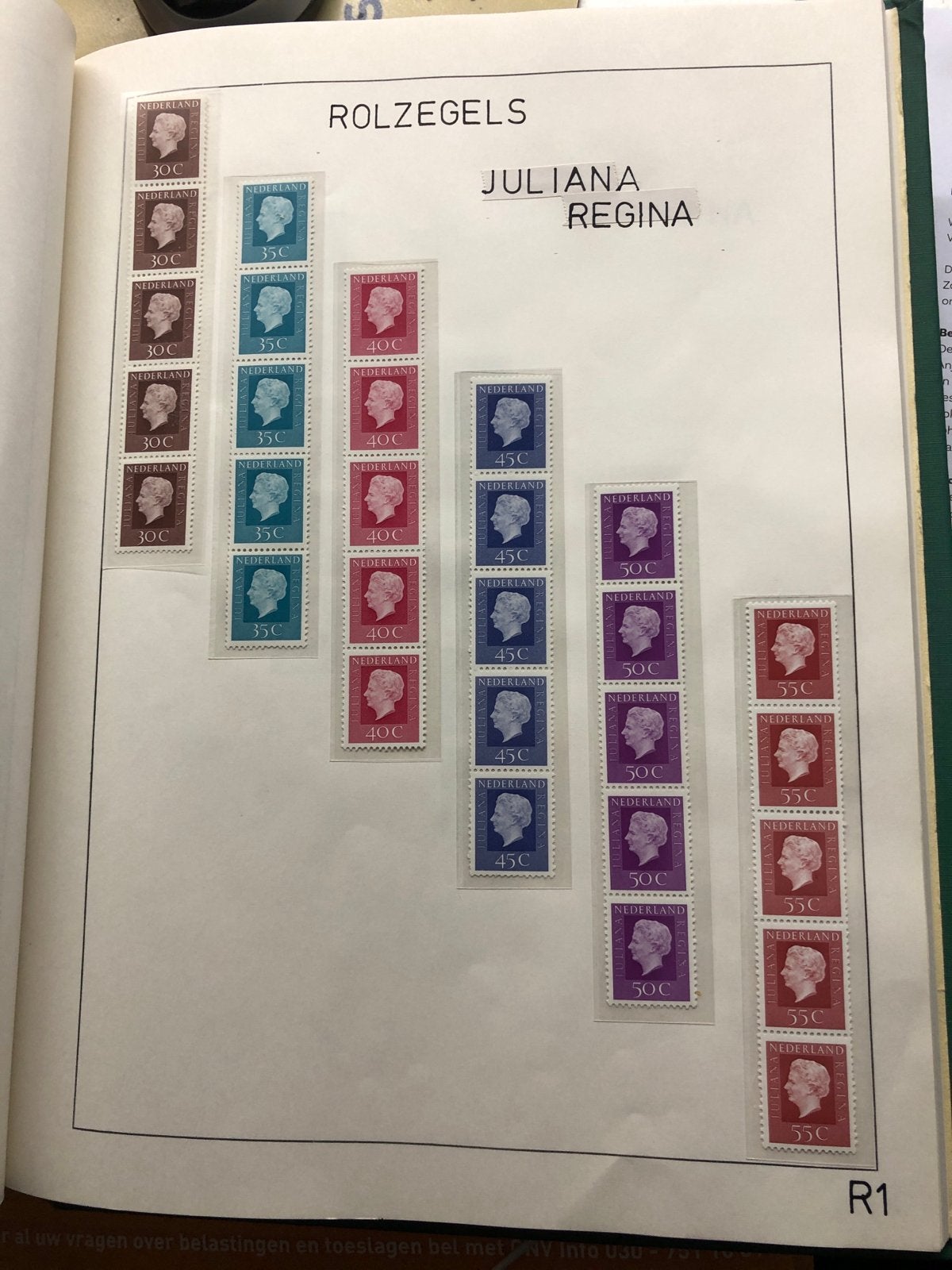 Nederland Rolzegels postfris mag per strook, Ophalen of Verzenden, Na 1940, Postfris