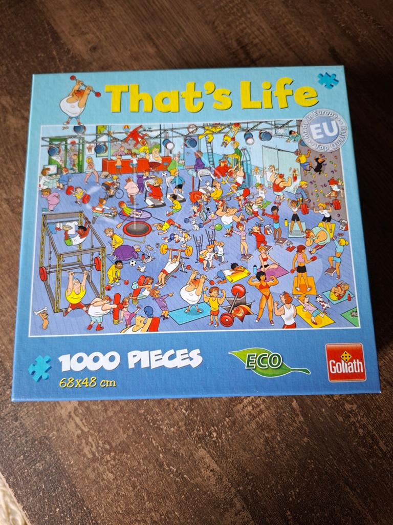 Goliath That's Life Legpuzzel 1000 stukjes, the gym, Hobby en Vrije tijd, Ophalen of Verzenden, 500 t/m 1500 stukjes, Zo goed als nieuw