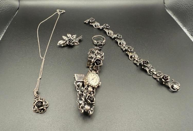 Unieke complete zilveren sieraden set van Teka, Ophalen of Verzenden, Zilver, Overige typen