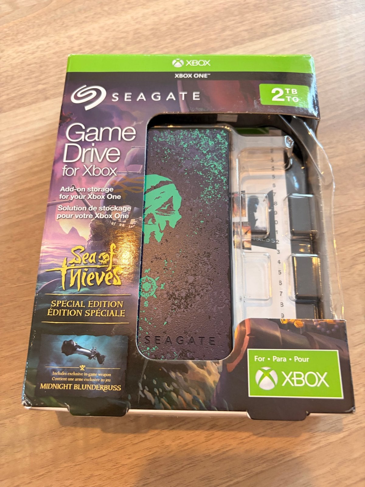 Seagate Game Drive 2TB voor Xbox One - Sea of Thieves Editie, Ophalen of Verzenden, Zo goed als nieuw, Overige typen, Xbox One