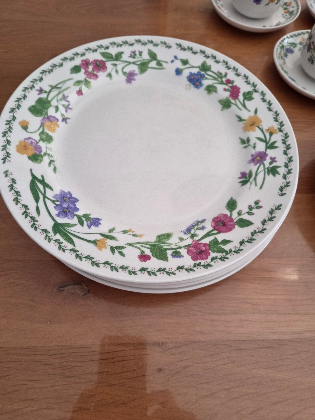 Porseleinen servies (English Garden), Huis en Inrichting, Keuken | Servies, Gebruikt, Overige merken, Keramiek, Vintage