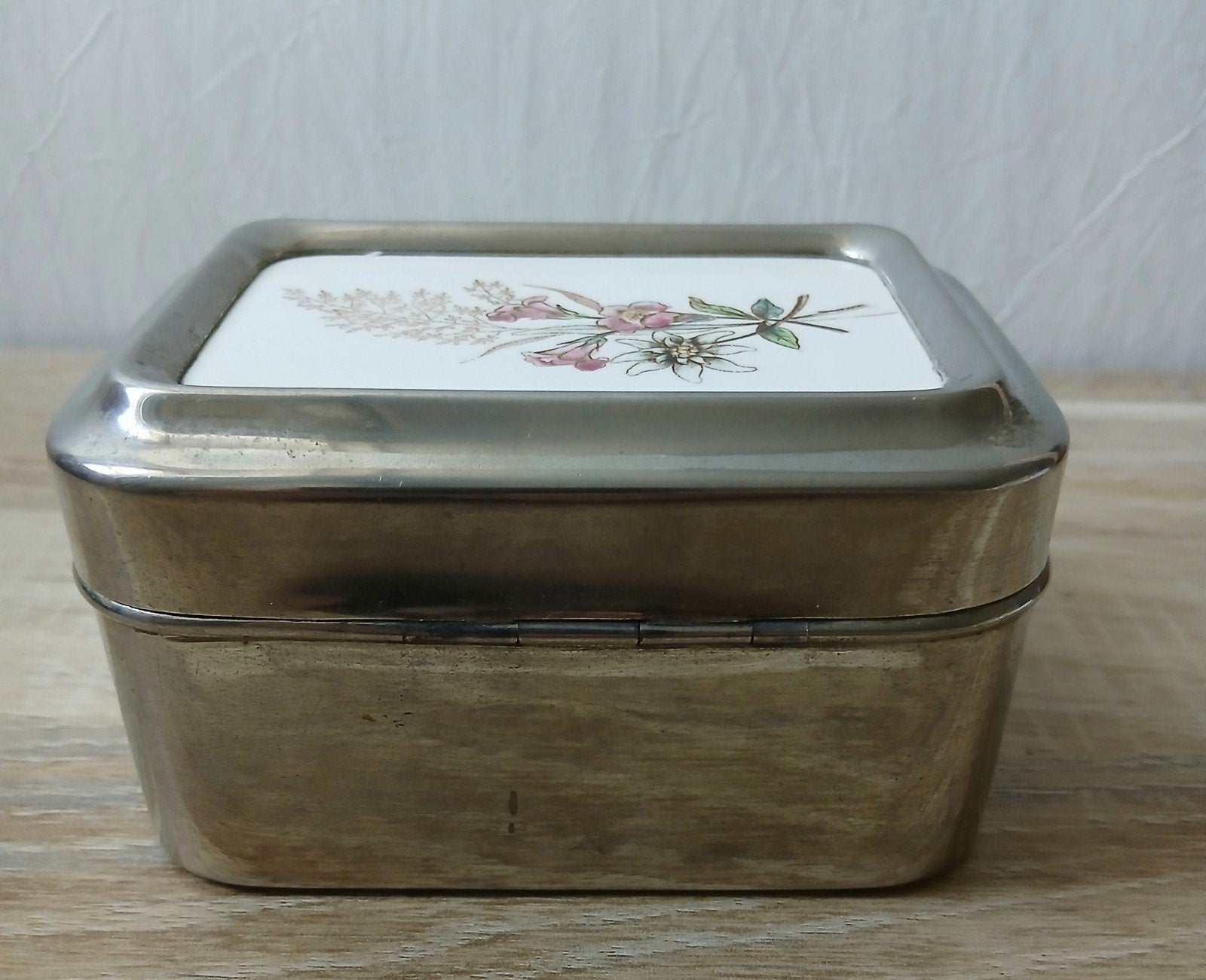 Antieke Theedoos Porselein ca 1900, Antiek en Kunst, Ophalen of Verzenden