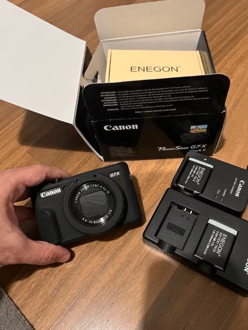 Canon PowerShot G7X Mark II - met accessoires, Canon, Ophalen of Verzenden, Zo goed als nieuw, 4 t/m 7 keer