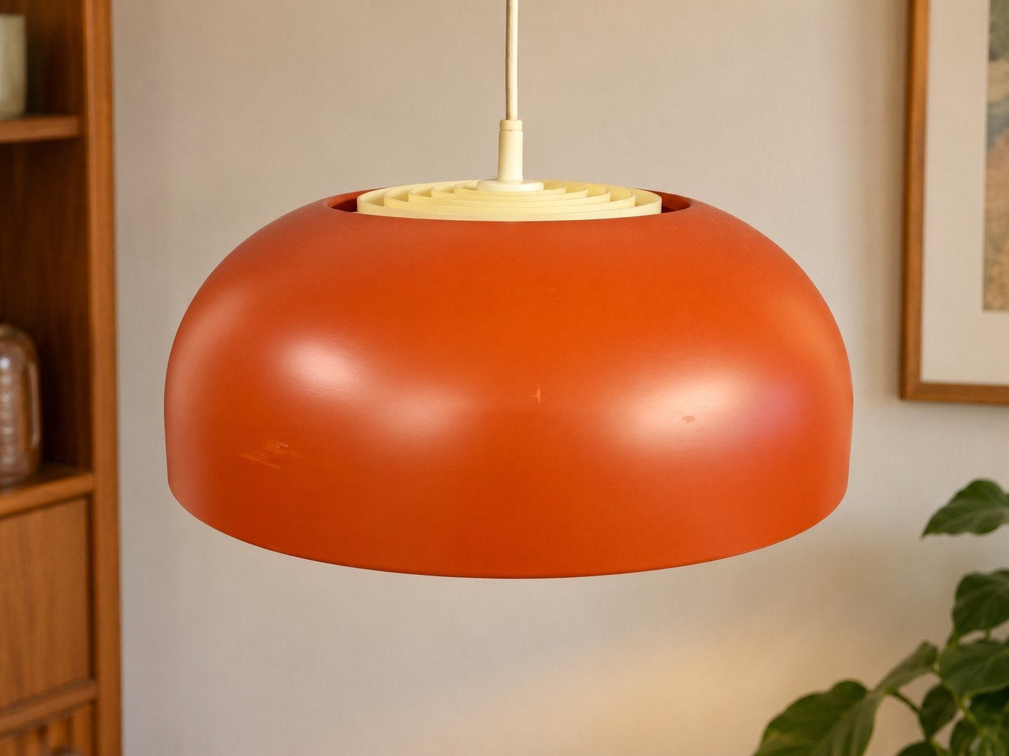 IKEA NYMÅNE hanglamp in rood, ontworpen 
M, Ophalen of Verzenden, Zo goed als nieuw, Metaal, Rood
