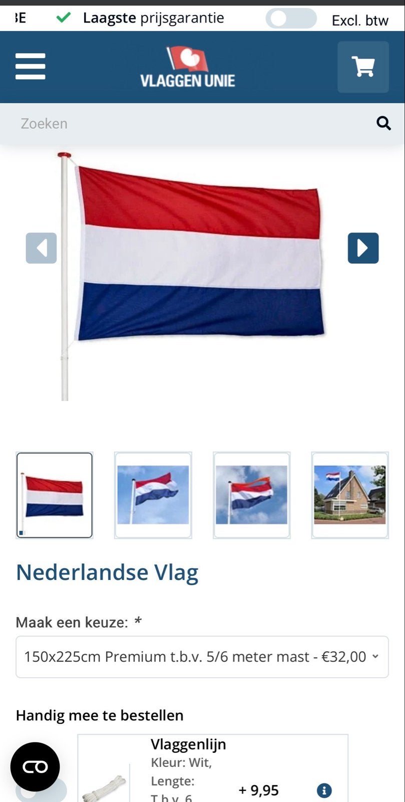 NL vlag, Ophalen of Verzenden, Nieuw