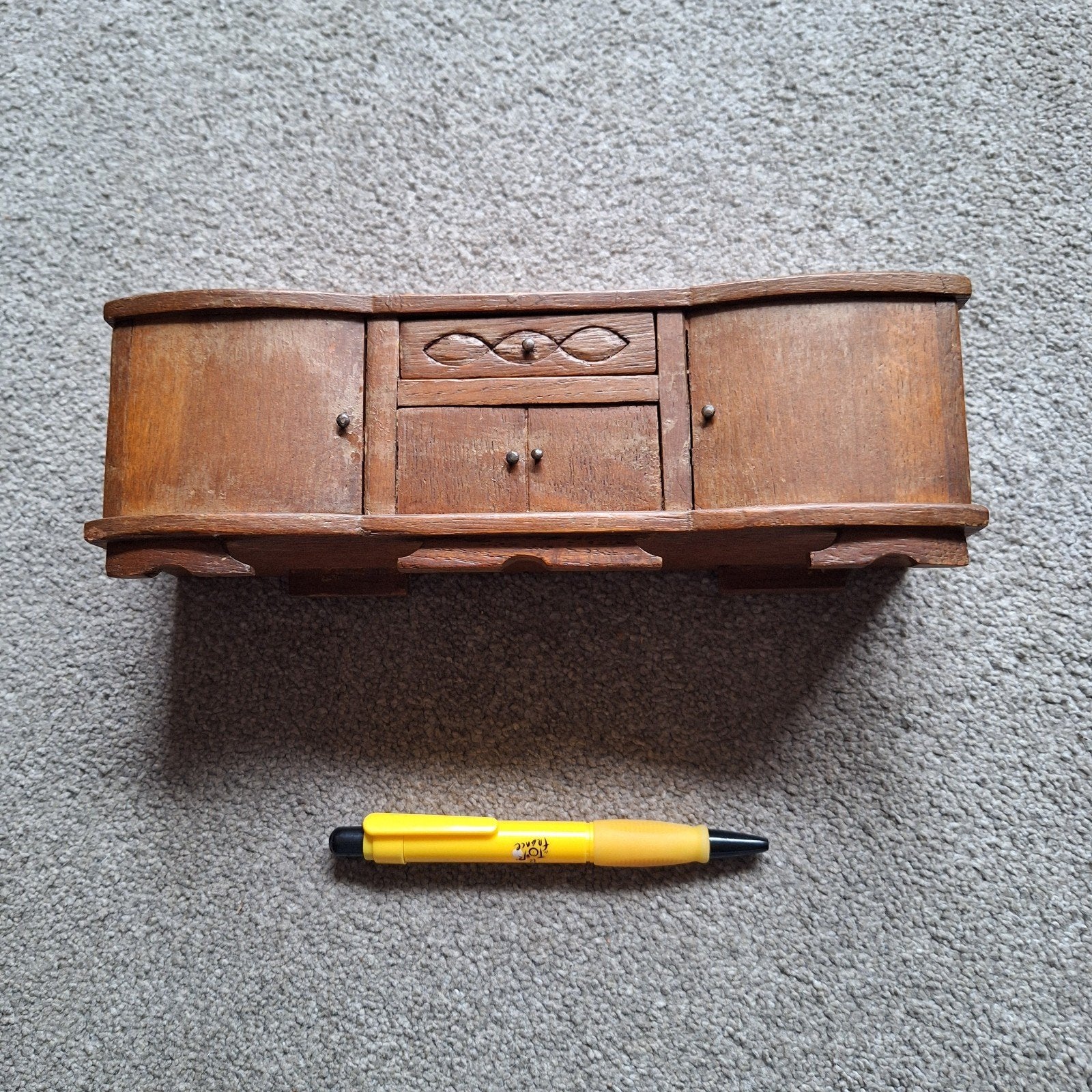 Vintage Houten Puzzeldoos / Geheim Kistje Dressoir, Ophalen of Verzenden