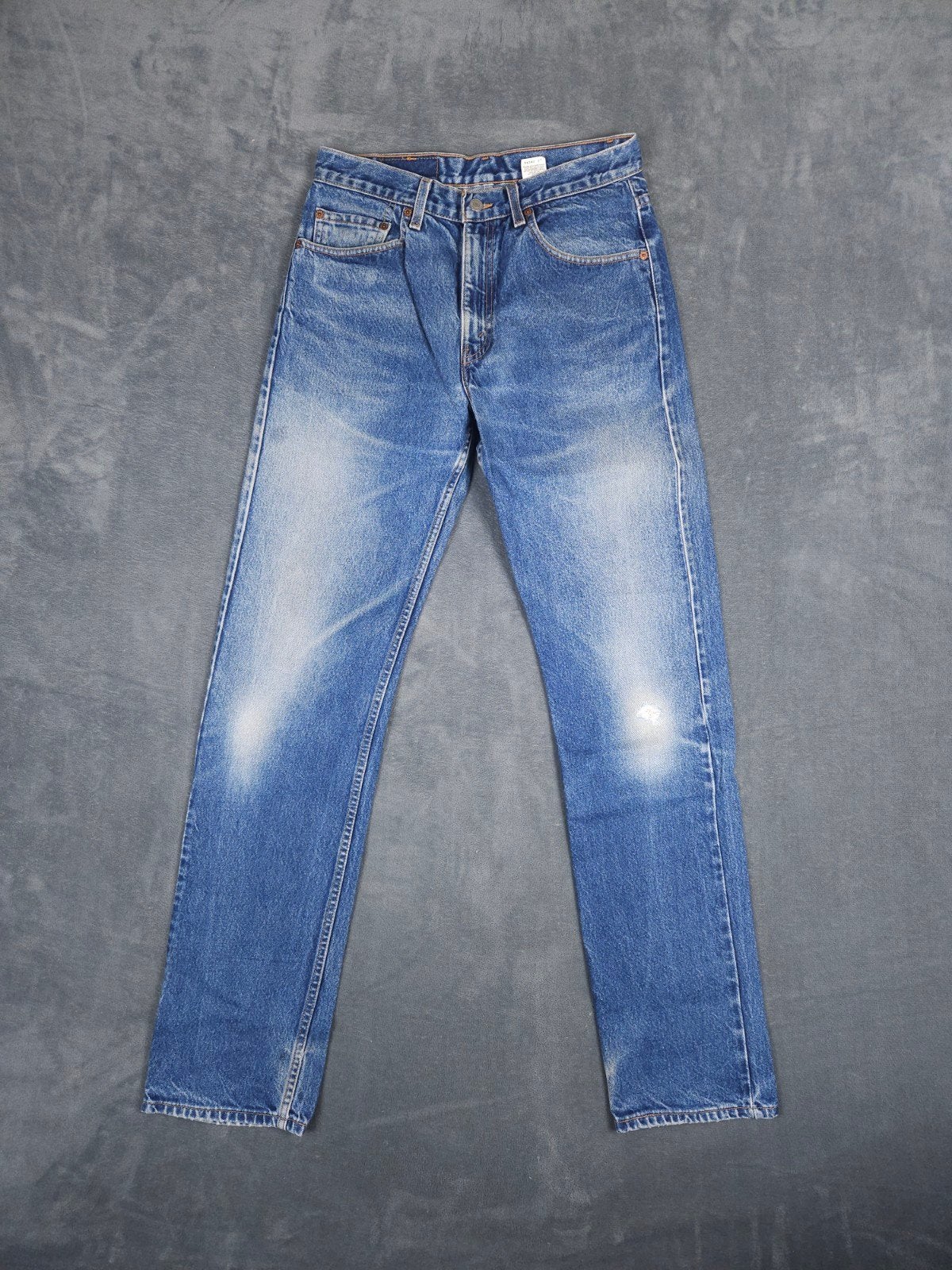 Levis 505 Regular Straight W32 L36 Blauw Denim Broek Vintage, Levi's, Blauw, ., W32 (confectie 46) of kleiner