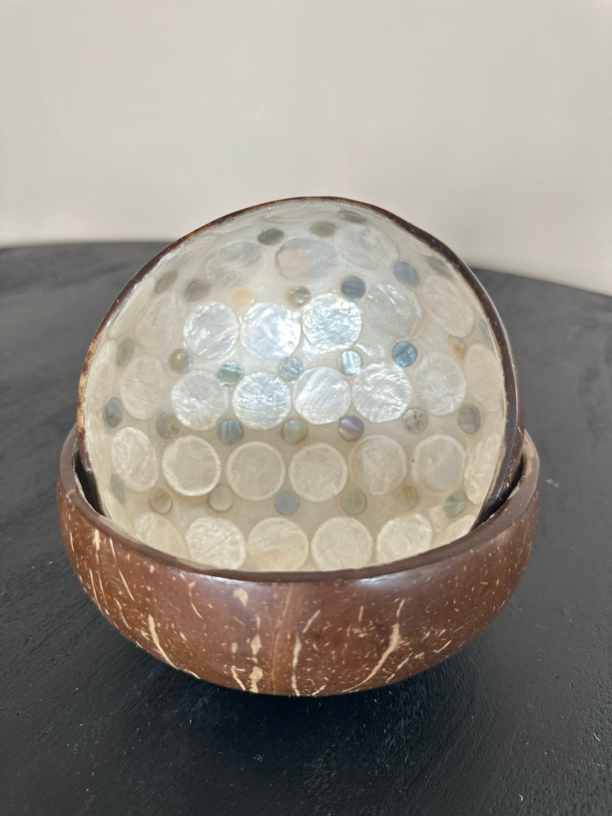 Kokosnoot Ibiza schaaltje - Decoratief en Uniek, Schaal, Verzenden, Rond, Nieuw