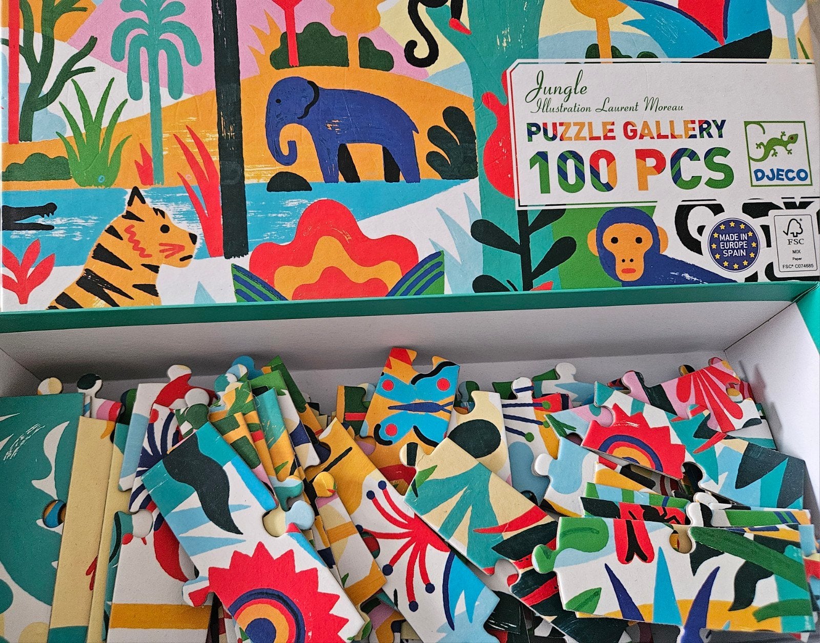 Djeco Jungle Puzzel Gallery 100 Stukjes, Ophalen of Verzenden