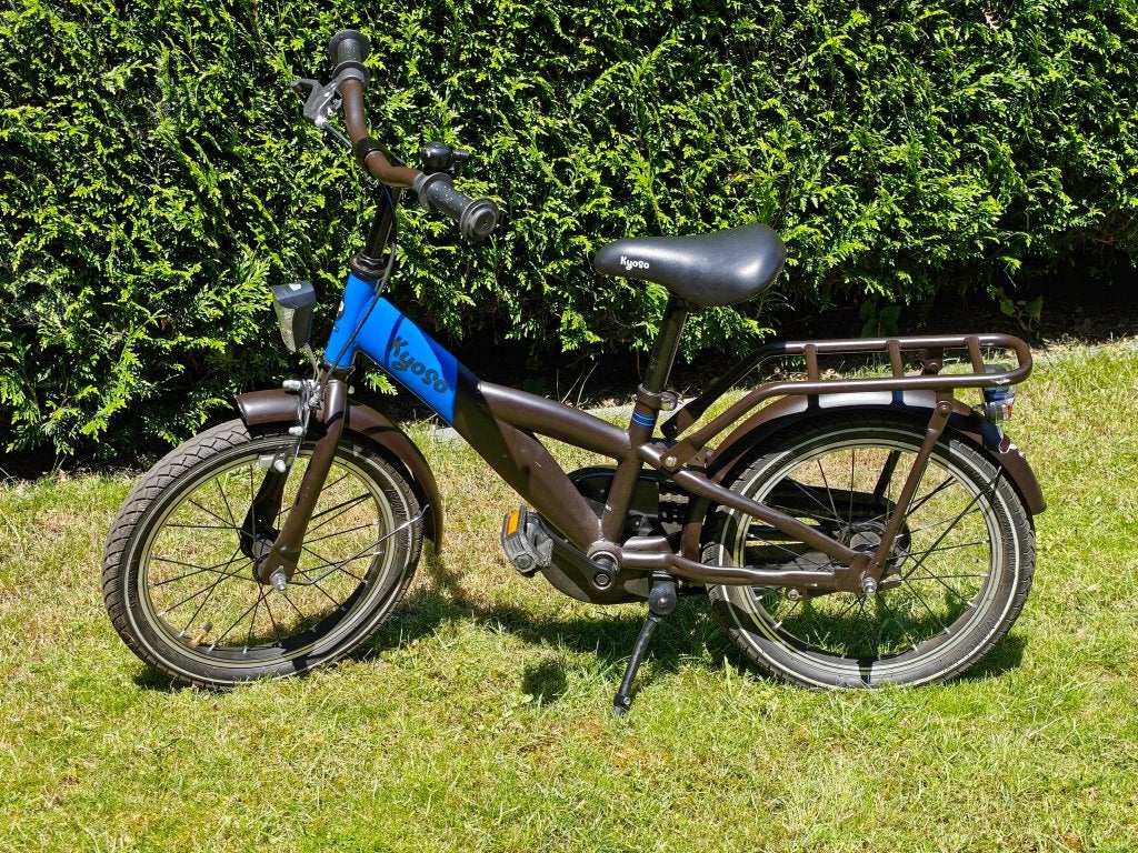 Kyoso X-Rider 16 inch jongensfiets, Fietsen en Brommers, Ophalen, Terugtraprem, 16 tot 20 inch, Gebruikt