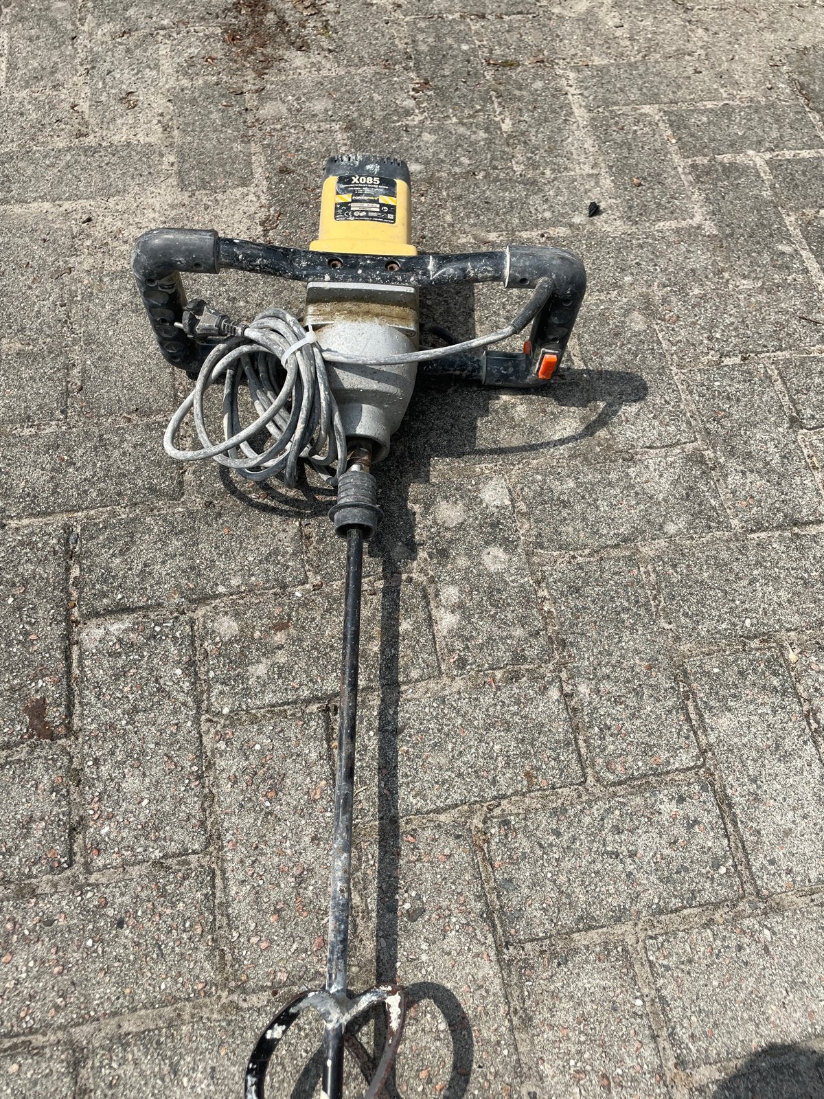 PowerPlus X085 Beton/Verfmenger 1600W, Ophalen of Verzenden, Gebruikt