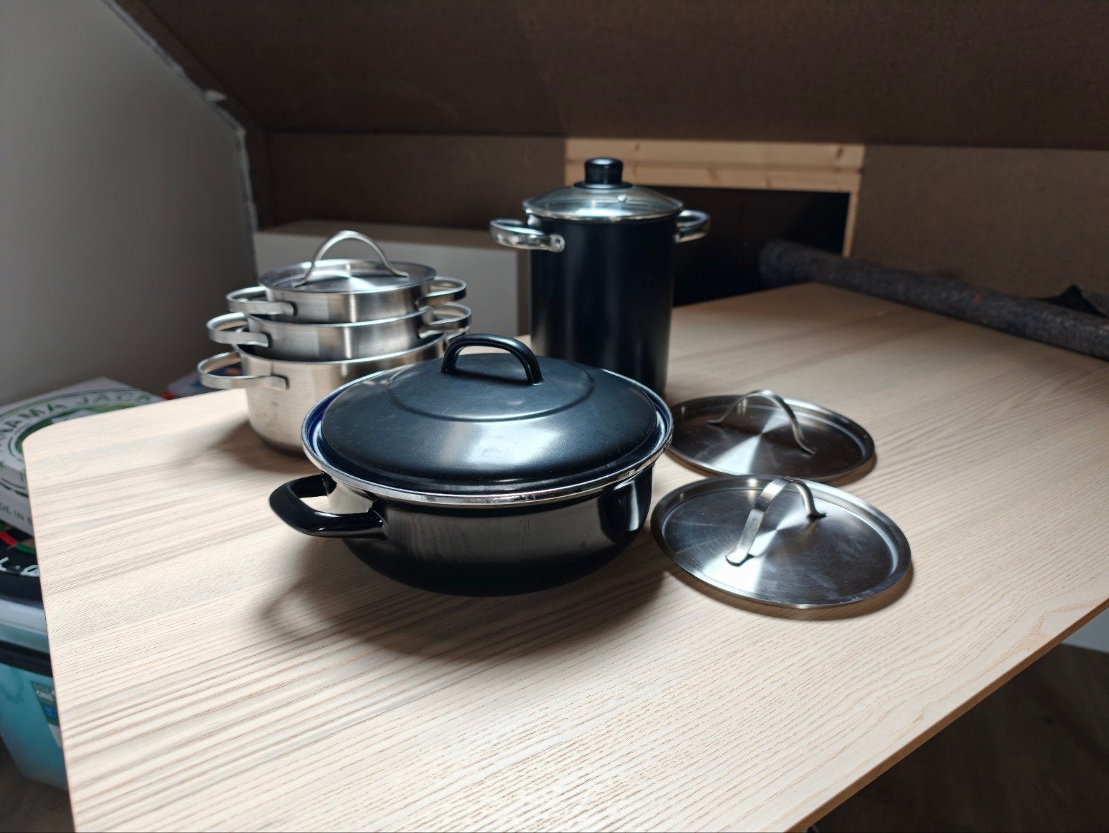 Pannenset, Gebruikt, Met deksel, Pannenset, Ophalen of Verzenden
