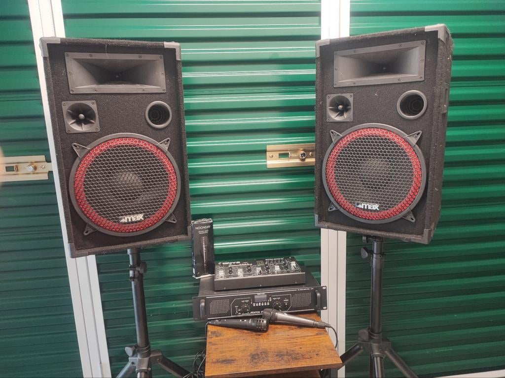 Complete DJ set met mixer, versterker en speakers, Ophalen, Gebruikt, Dj-set, Overige merken