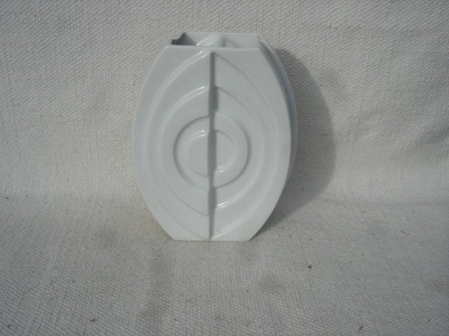 Vintage Gerold Porzellan 7875 Design vaas ’70 wit Duitsland, Ophalen of Verzenden