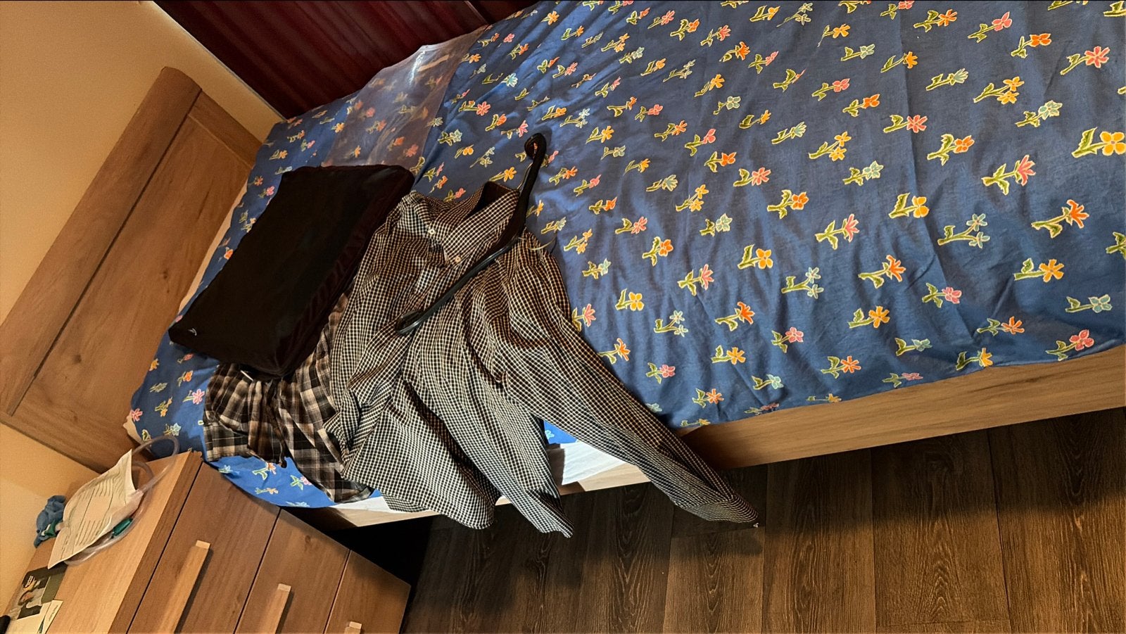 Hoog laag bed - Comfortabel en verstelbaar, Ophalen, 90 cm, Eenpersoons, Bruin