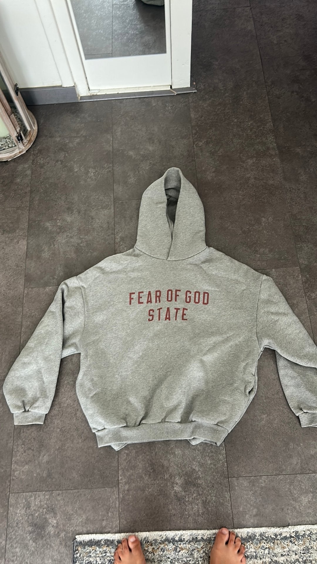 Fear of god hoodie, Verzenden, Zo goed als nieuw, Maat 46 (S) of kleiner, Grijs