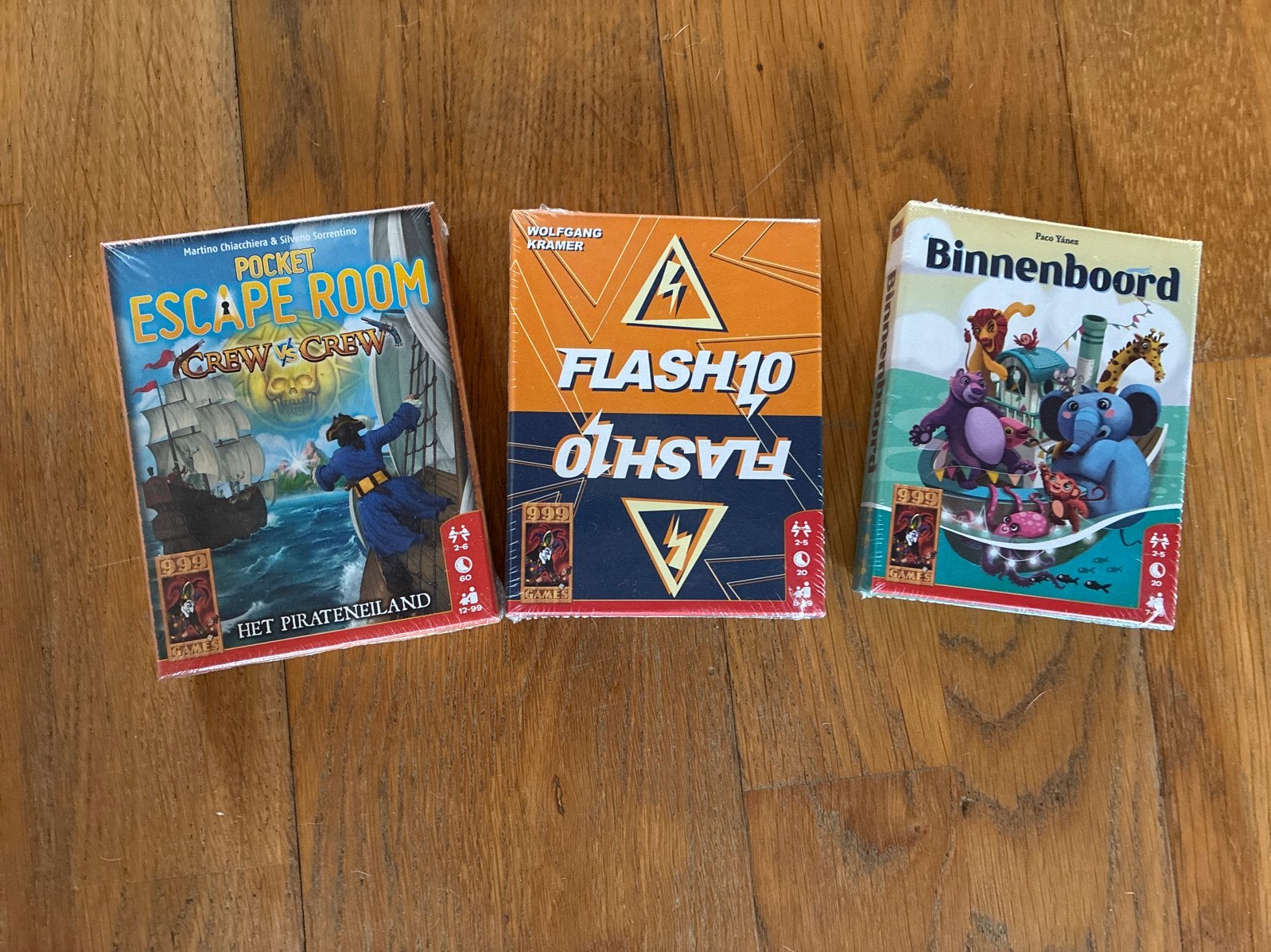 3 Nieuwe Gezelschapsspellen: Escape Room, Flash 10, Binnenbo, Ophalen of Verzenden, Nieuw