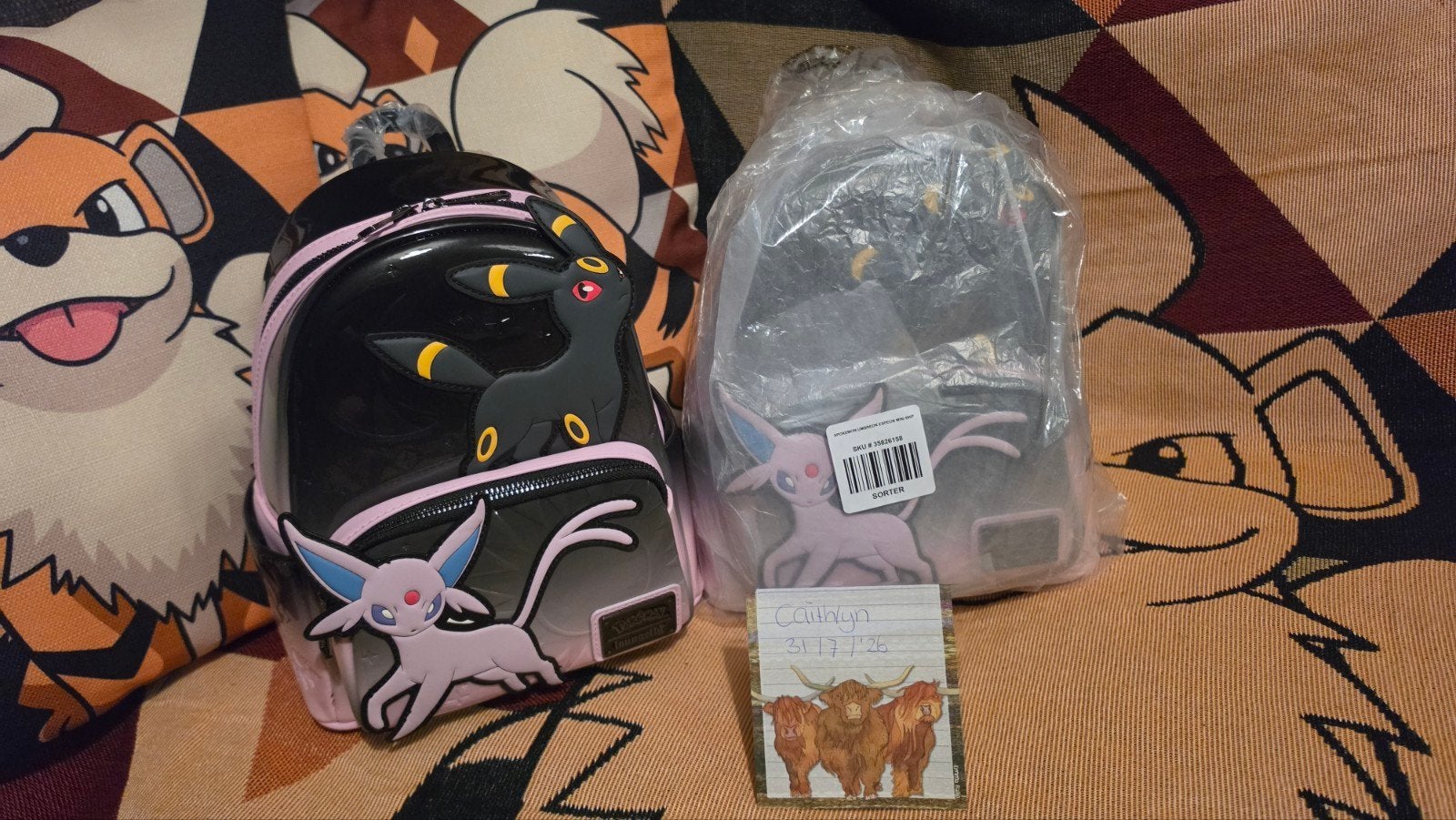 Loungefly Pokémon Umbreon Espeon BoxLunch Exclusive, Ophalen, Nieuw, Zwart, Overige typen