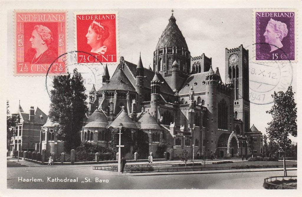 703-237-041 Haarlem Kathedraal St Bavo, Verzamelen, Ophalen of Verzenden, Voor 1920, Noord-Holland