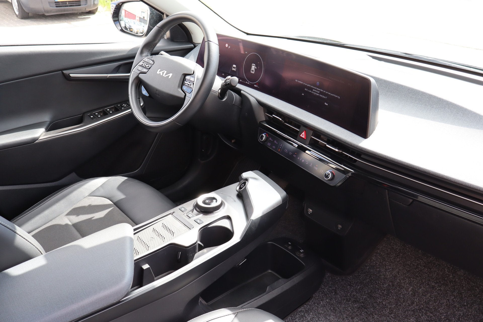 Kia Ev6 77.4 kWh SOH 100% Apple carplay/BTW Auto/Adaptieve c, Auto's, Automaat, Achterwielaandrijving, Gebruikt, Zwart