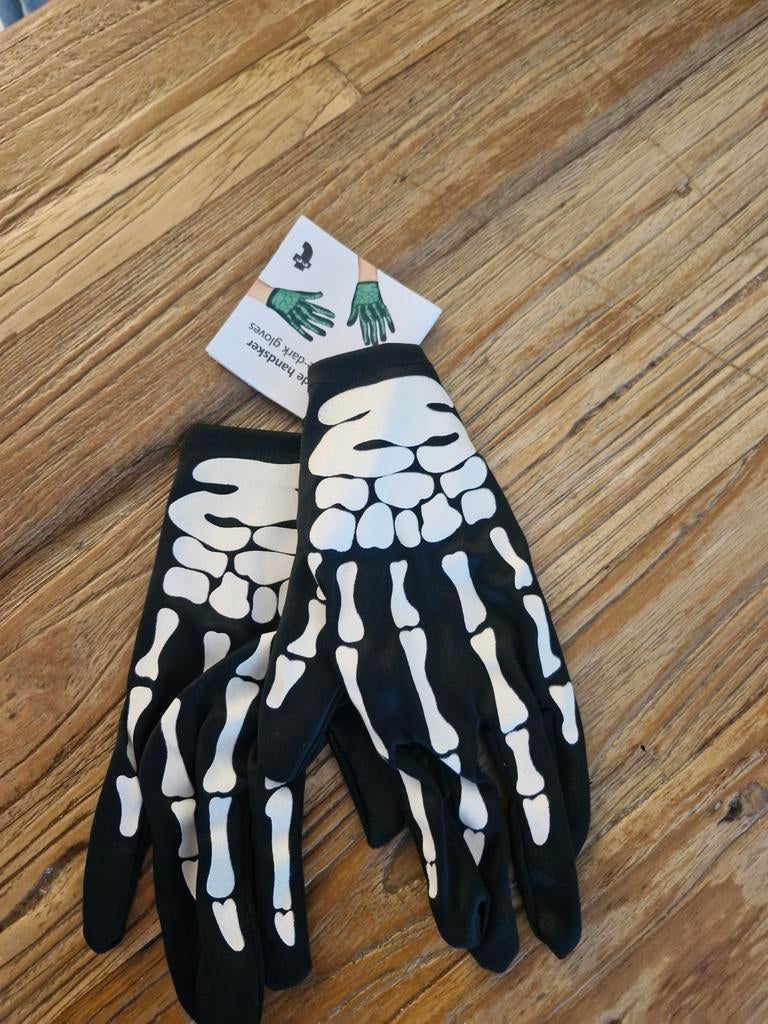 Handschoenen skelet, Kinderen en Baby's, Carnavalskleding en Verkleedspullen, Ophalen of Verzenden, Nieuw, Jongen of Meisje