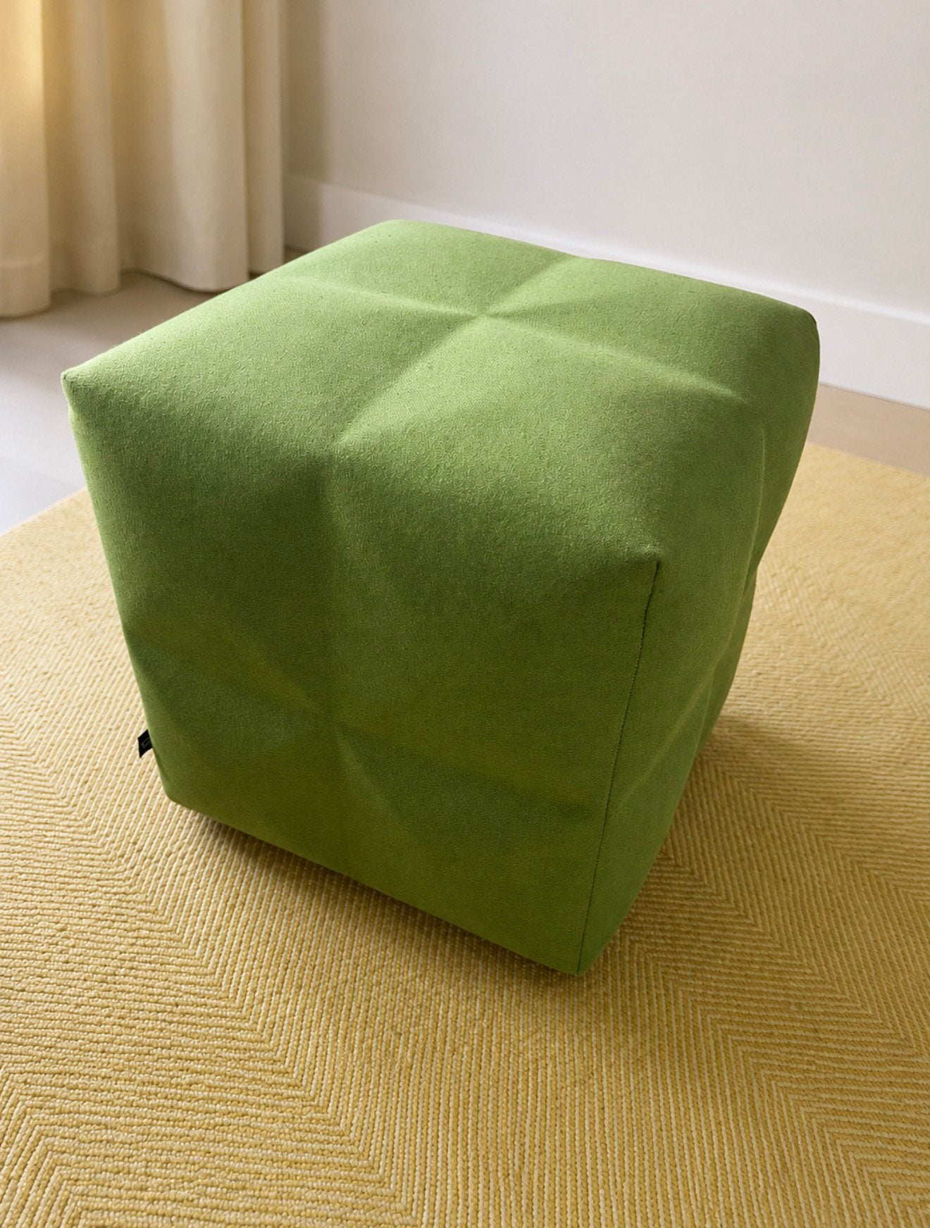 BuzziSpace Design Poef – Groen, Ophalen, Minder dan 50 cm, Gebruikt, Vierkant