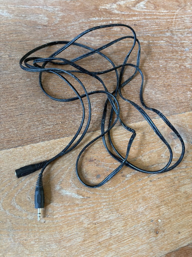 Jack (gitaar)verlengkabel 3 meter (6,35mm/1/4" Male-Female), Ophalen of Verzenden, Gebruikt, 2 tot 5 meter, Overige kabels