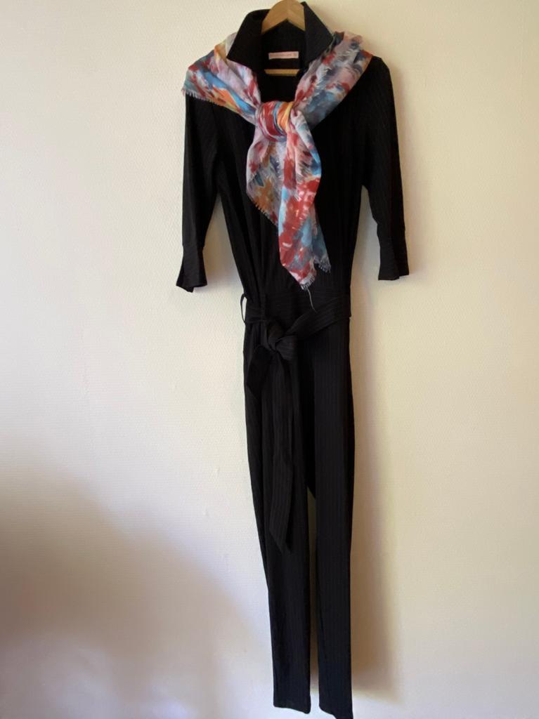 Als nieuw Studio Anneloes jumpsuit. Maat S. Grijs,zwart/wit., Kleding | Dames, Jumpsuits, Ophalen of Verzenden, Zo goed als nieuw