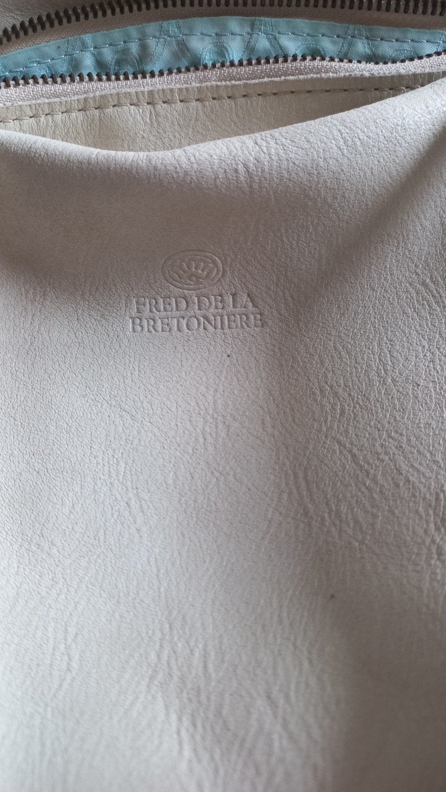Schouder/handtas Fred de la Bretoniere, Sieraden, Tassen en Uiterlijk, Ophalen, Gebruikt, Wit, Handtas
