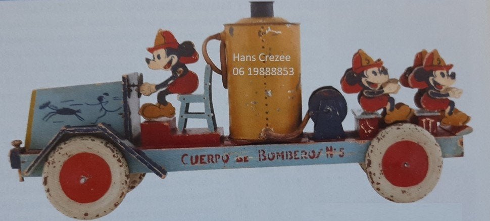 oud houten speelgoed Disney Donald Minnie Mickey Mouse 1930, Ophalen of Verzenden
