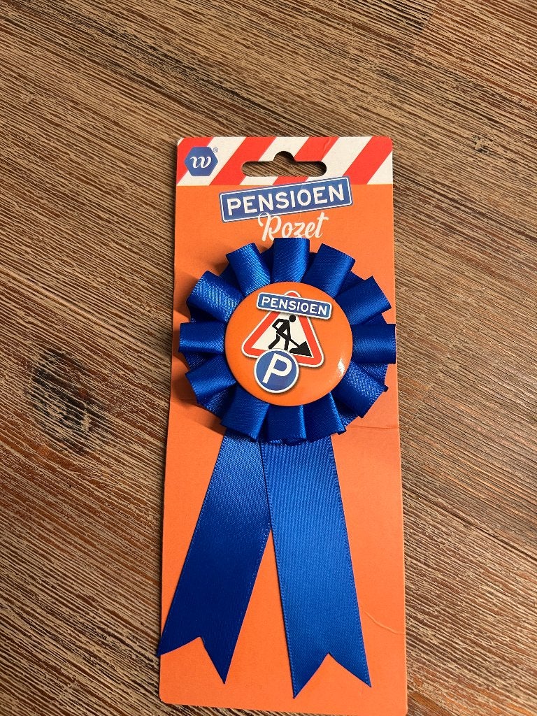 Button / rozet pensioen, Ophalen of Verzenden, Nieuw, Versiering, Overige