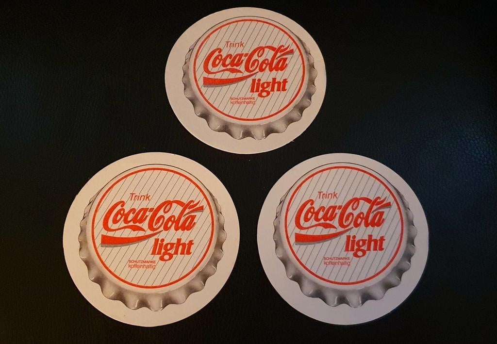 Vintage Coca-Cola light onderzetters / viltjes / coasters, Ophalen of Verzenden, Zo goed als nieuw, Gebruiksvoorwerp