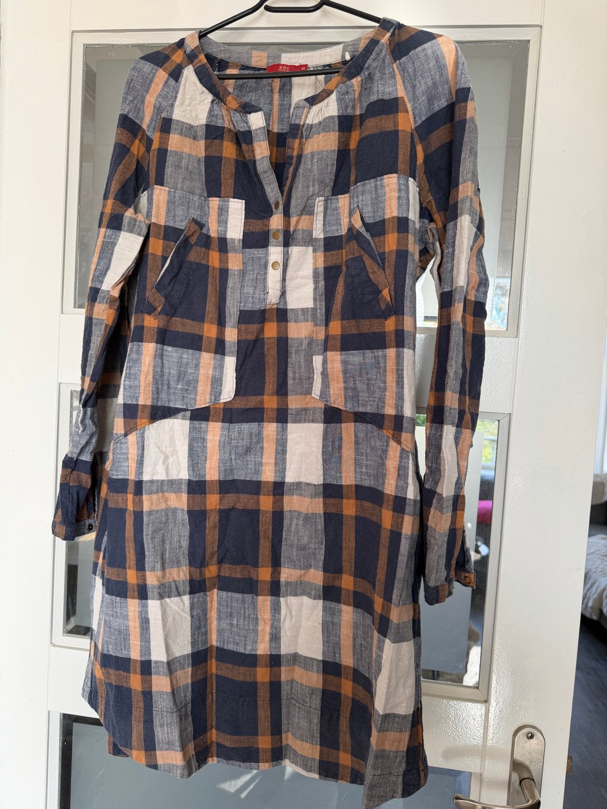 EDC geruite tuniekjurk maat 42/44 (L), Kleding | Dames, Meerkleurig, Maat 42/44 (L), Ophalen of Verzenden, Zo goed als nieuw
