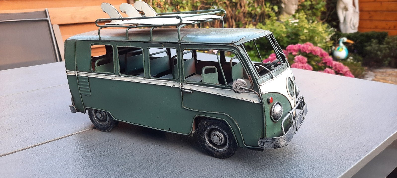 Busje van blik in model van vw transporter T1, Ophalen of Verzenden, Auto