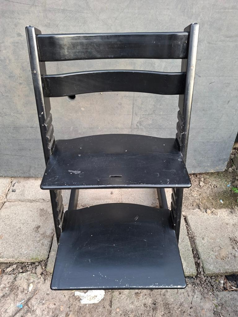 Stokke Trip Trap stoel - Zwart, Ophalen, Gebruikt, Meegroeistoel, Aanschuifbaar