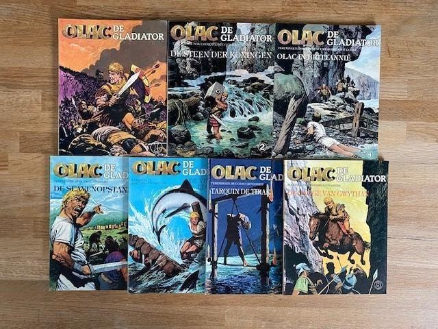 Olac, SC, set 7 delen, Don Lawrence, gladiator, Boeken, Stripboeken, Complete serie of reeks, Ophalen of Verzenden, Gelezen