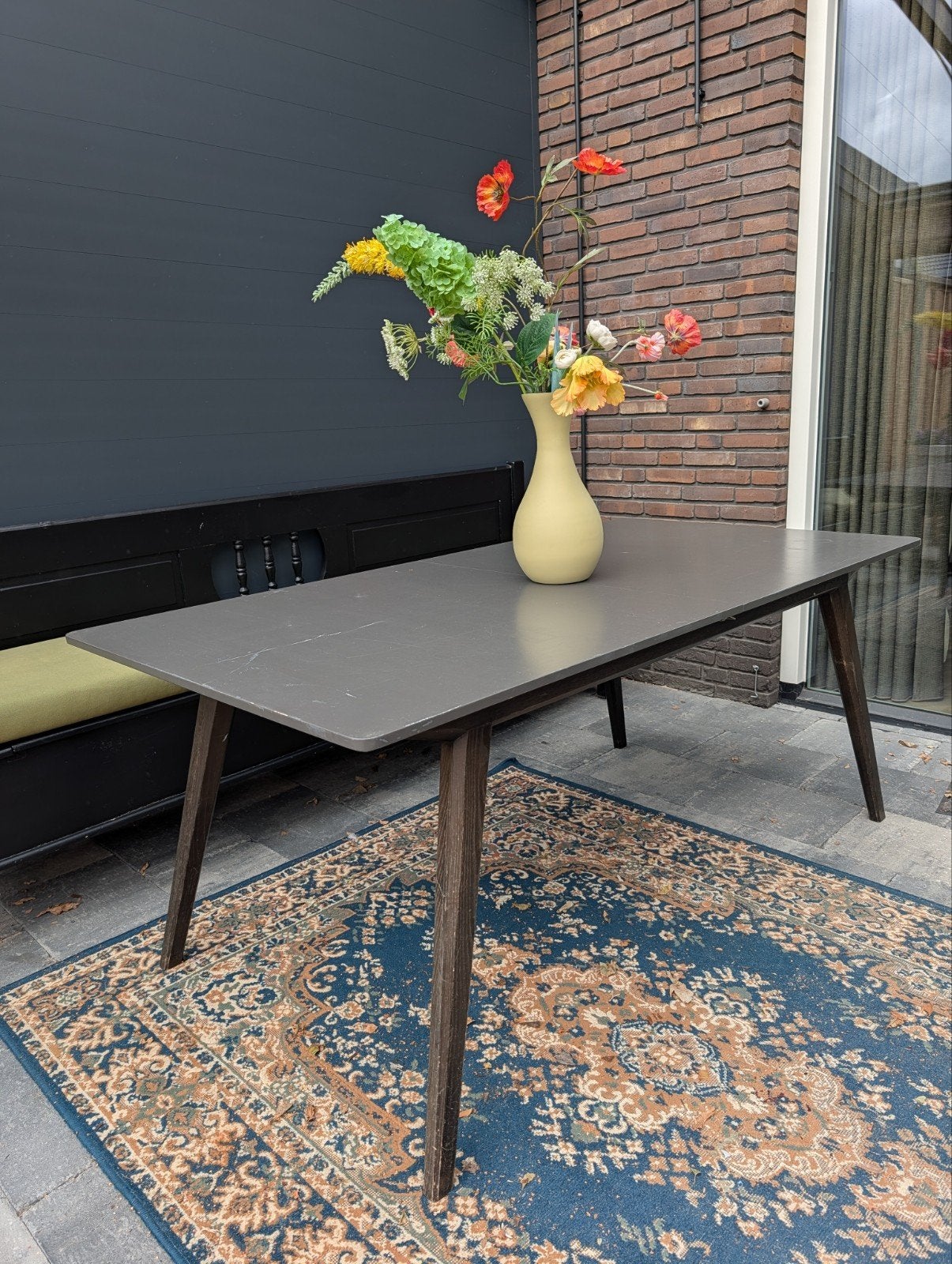 Uitschuifbare eettafel, Huis en Inrichting, Tafels | Eettafels, Ophalen, Gebruikt, 200 cm of meer, 50 tot 100 cm